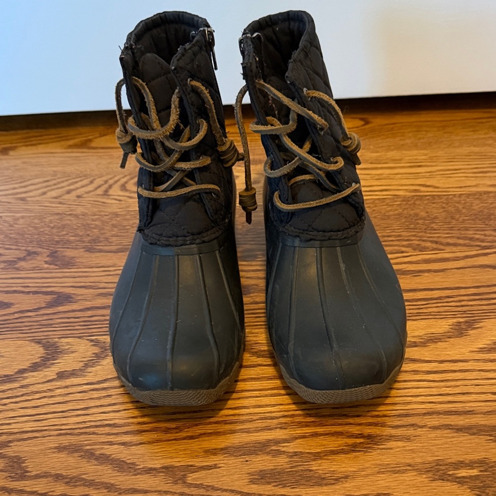 Sperry Black Lace Up Boots